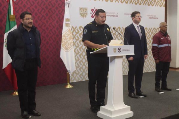 Autoridades del CDMX en conferencia de prensa sobre el operativo de regreso a clases.