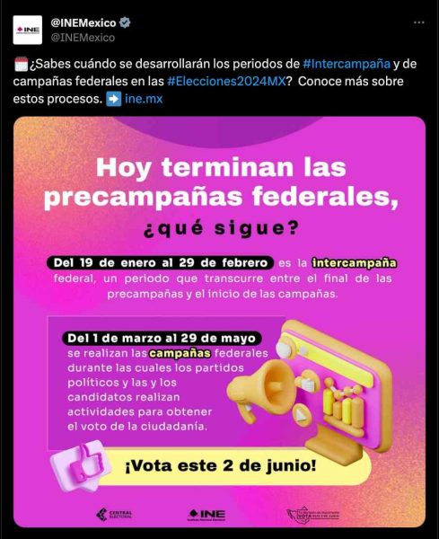 Intercampañas: ¿Qué pueden hacer y qué no las y los aspirantes presidenciales en esta etapa?