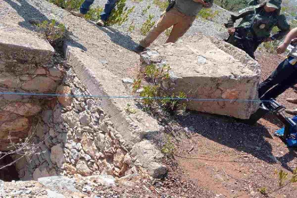 Mina en Cardonal, Hidalgo, donde fueron hallados tres cuerpos.