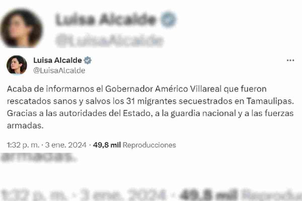 luisa alcalde migrantes tamaulipas