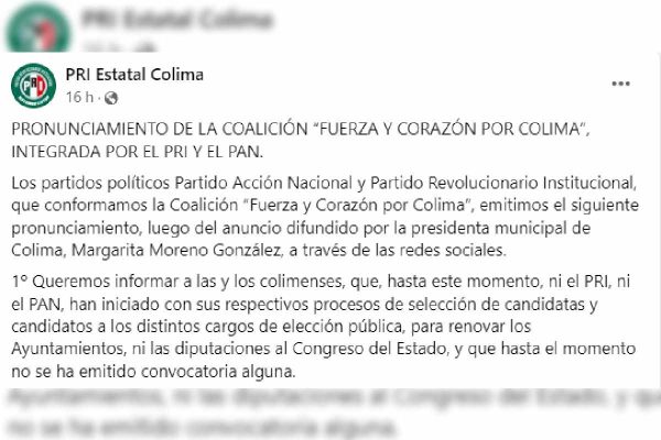 pronunciamiento PRI PAN Colima