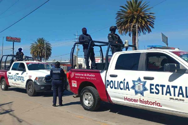 Opertivo de la SSP de Puebla.