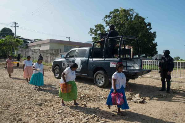 Operativo de seguridad durante elecciones en la región de Tierra Caliente, Guerrero.