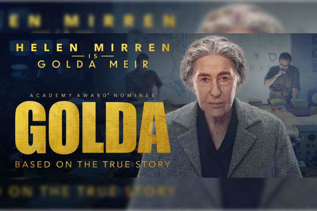 Cartel de la película Golda, del director Guy Nattiv, sobre la participación de la primera ministra de Israel en la Guerra de Yom Kipur.
