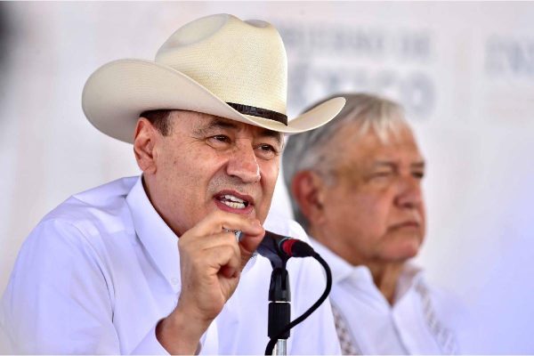 Alfonso Durazo, gobernador de Sonora, y el presidente Andrés Manuel López Obrador (AMLO).