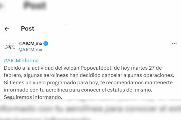 El AICM alertó por posible cancelación de vuelos