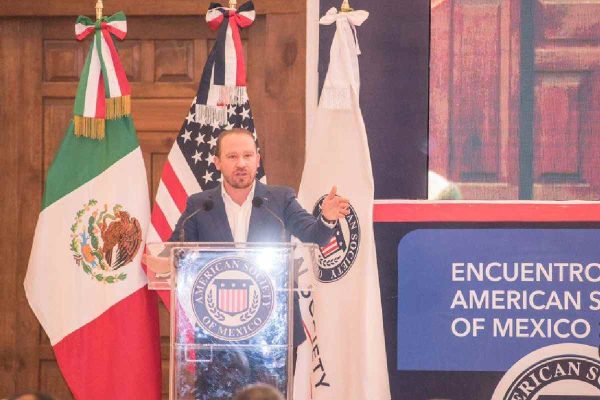 Santiago Taboada, candidato a la jefatura de Gobierno de la CDMX, en el Encuentro American Society of Mexico 2024.