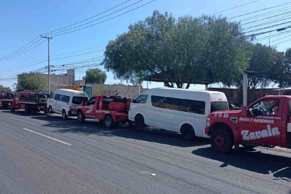 Operativo en contra del transporte irregular el Tizayuca, Hidalgo.