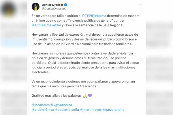 Denise Dresser celebra fallo del TEPJF