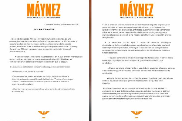 Jorge Álvarez Máynez denunció al PRI-PAN-PRD por uso de bots