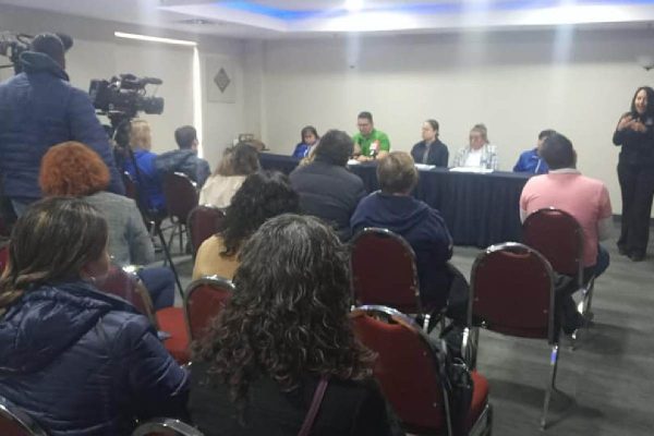 Conferencia de prensa de asociaciones de personas con discapacidad en Chihuahua.