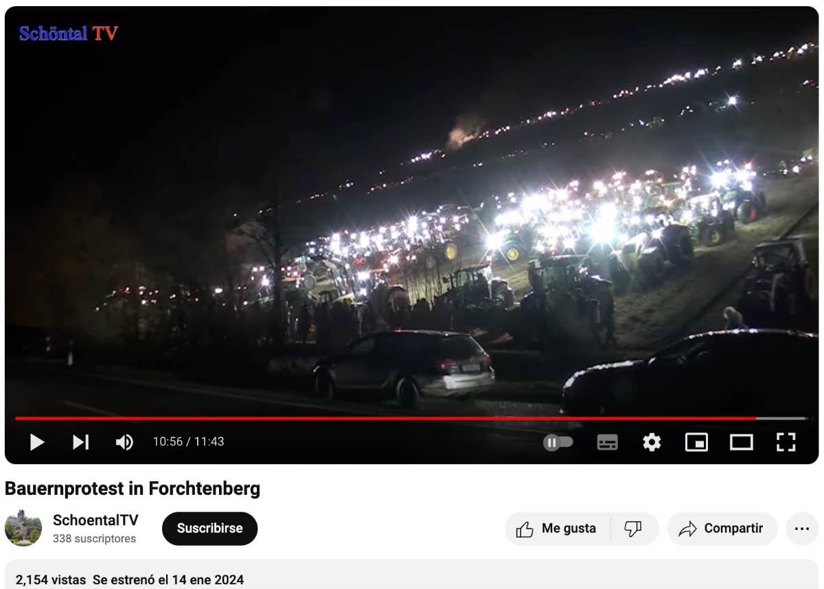 Esta no es una manifestación en ‘defensa’ de la frontera de Texas; son agricultores en Alemania