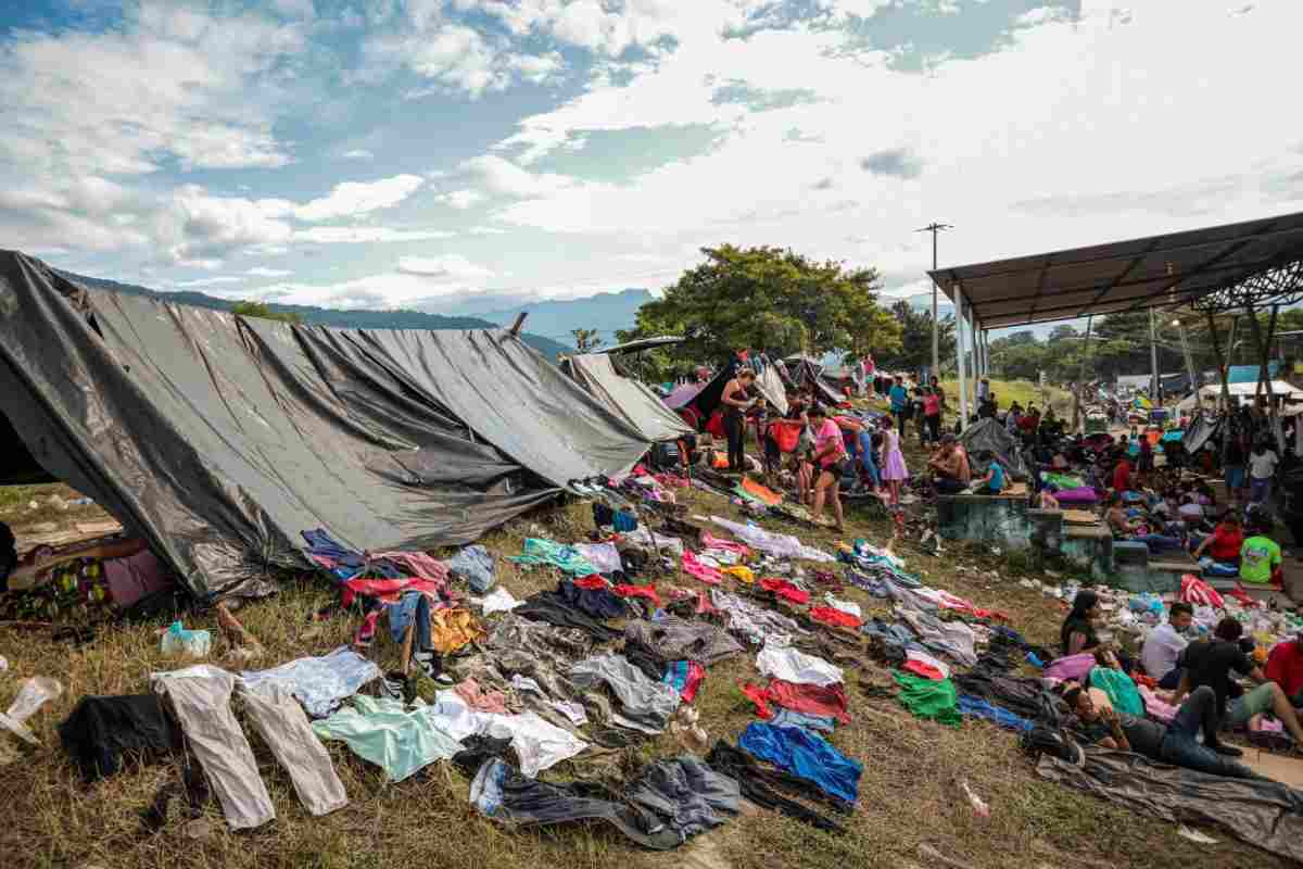 campamento migrantes mexico