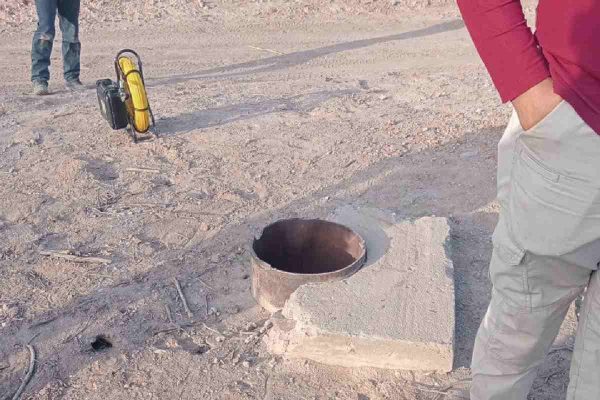 Pozo con segmentos humanos en su interior localizado por buscadoras en Hermosillo, Sonora.