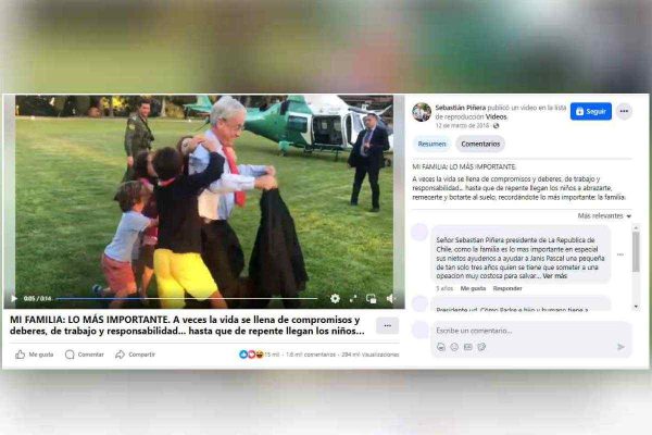 Captura de publicación en Facebook de Sebastián Piñera en la que señala que la familia es “lo más importante”, el 12 de marzo de 2018