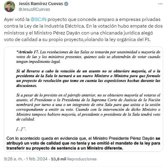 Corte invalidó Ley Eléctrica de AMLO
