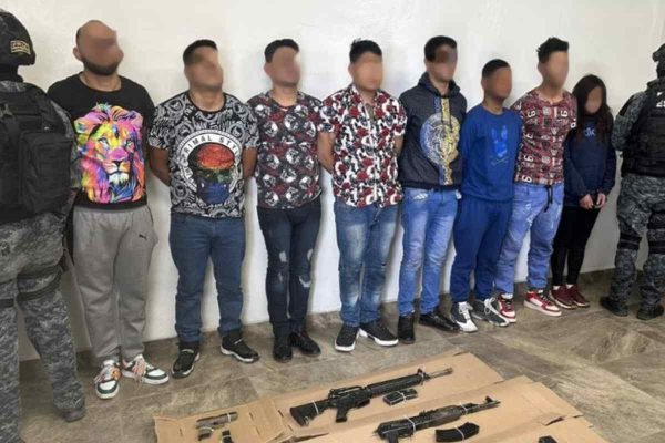 Presuntos integrantes del CJNG detenidos en Zacatecas.