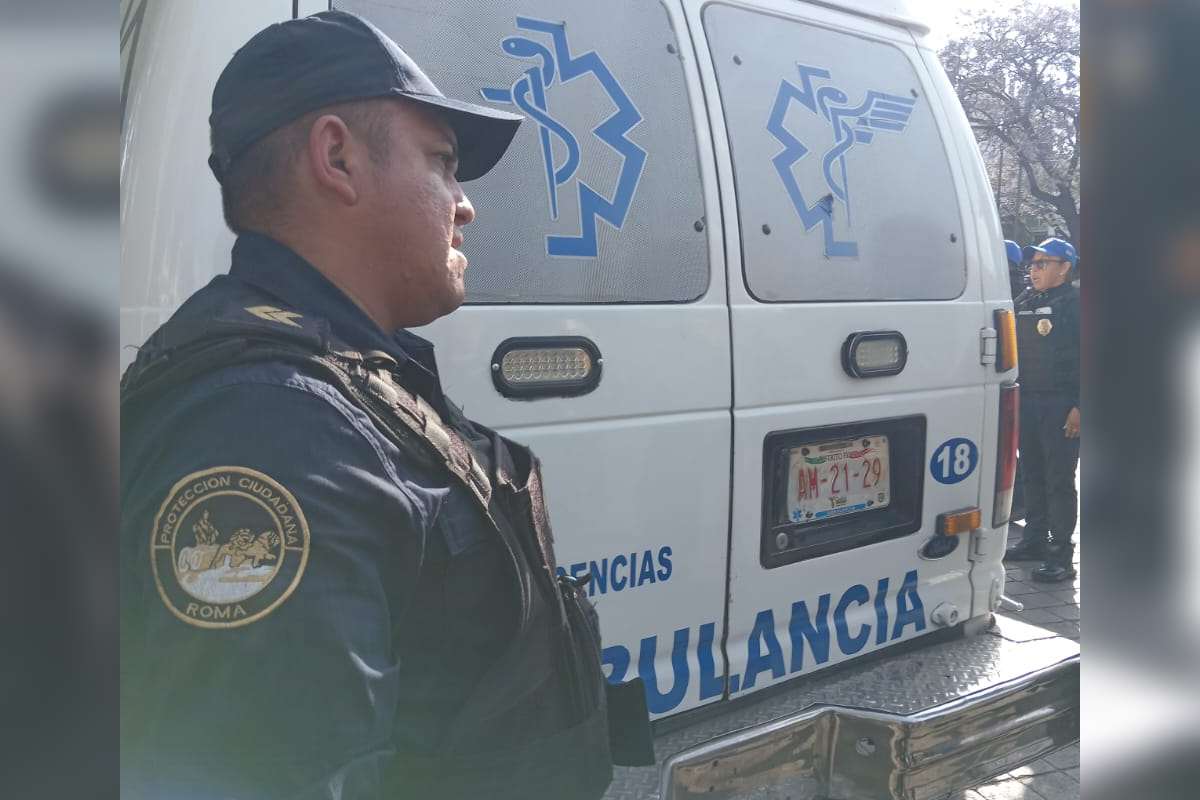 Elemento de SSC custodió al herido por arma de fuego| Foto: @Gposiadeoficial