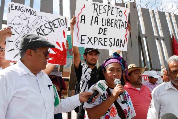 Protesta de periodistas u reportero en Guerrero.