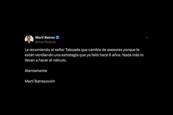 Tweet Martí Batres Santiago Taboada