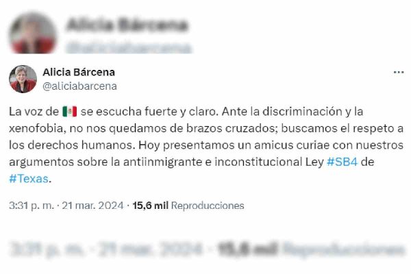 alicia bárcena ley sb4