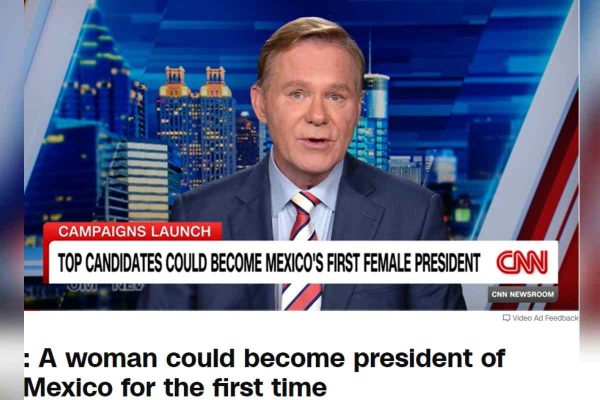 Captura de video de CNN en donde se aborda arranque de campañas presidenciales en México