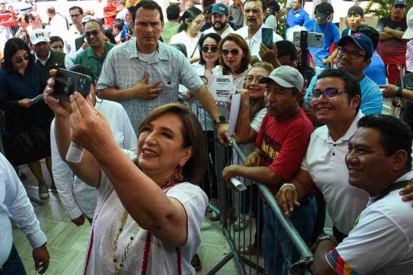 Xóchitl Gálvez, candidata a la presidencia, en Campeche.