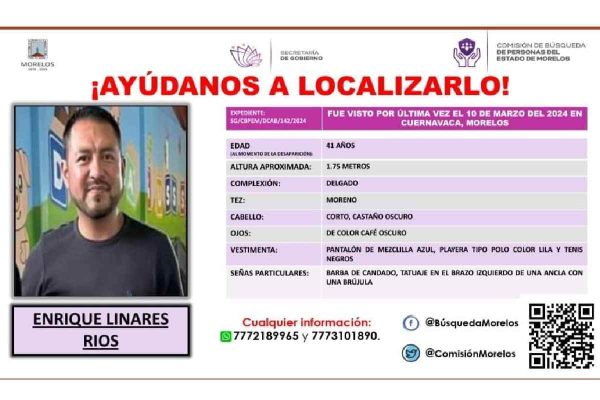 Ficha de agente de la FGR desaparecido que investigaba caso Ayotzinapa.