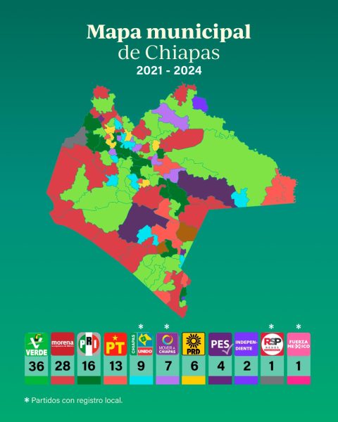 mapa municipal Chiapas