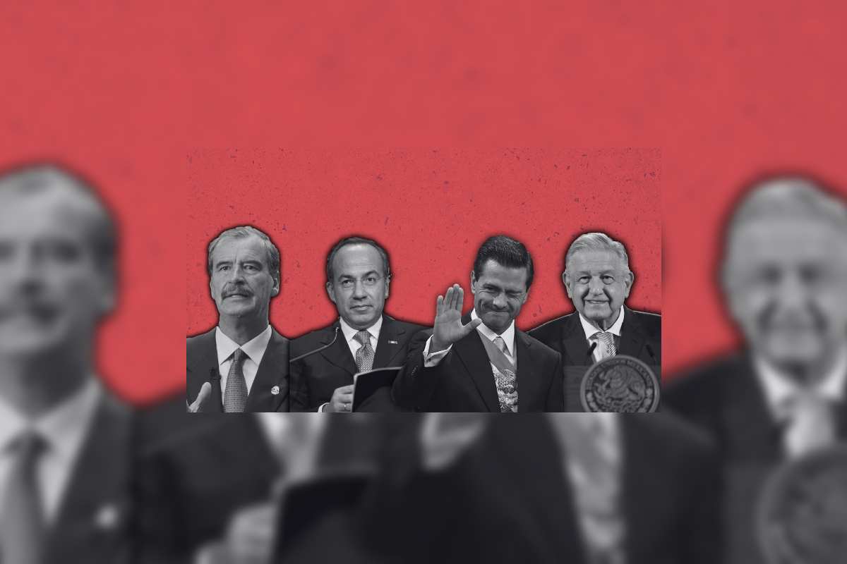 Imagen de los cuatro últimos presidentes de México.