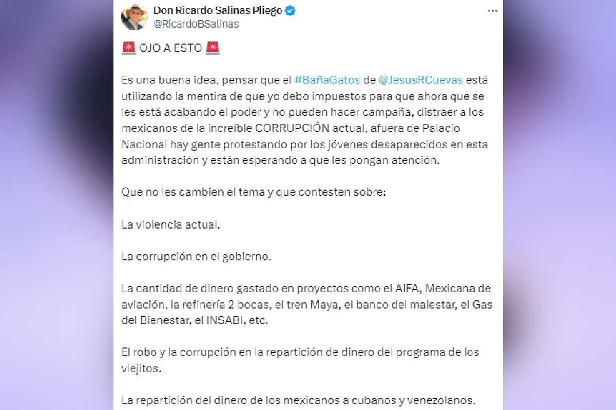 ricardo salinas pliego expediente impuestos
