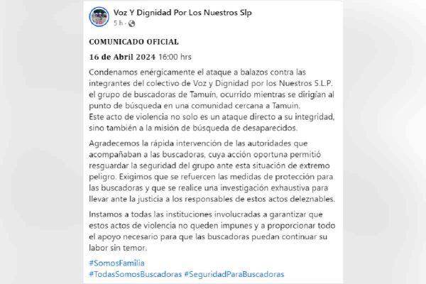 Comunicado-vozydignidad-SanLuisPotosi-