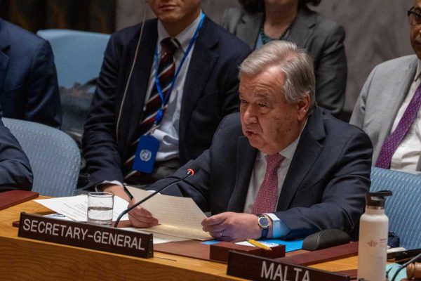 secretario general de la ONU hablando sobre el ataque de irán a israel