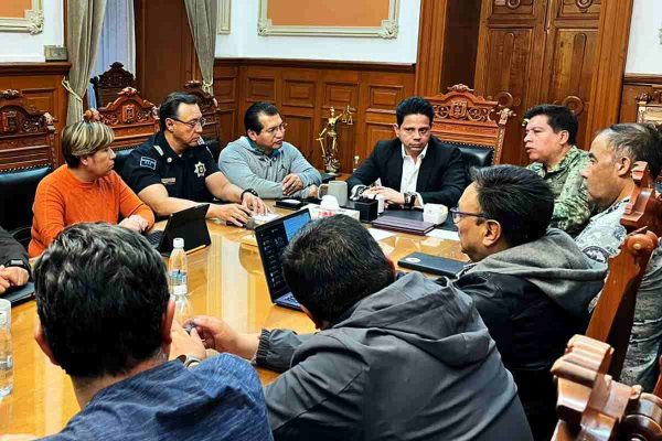 Consejo de Seguridad de Tlaxcala en reunión por los hechos en Zacatelco