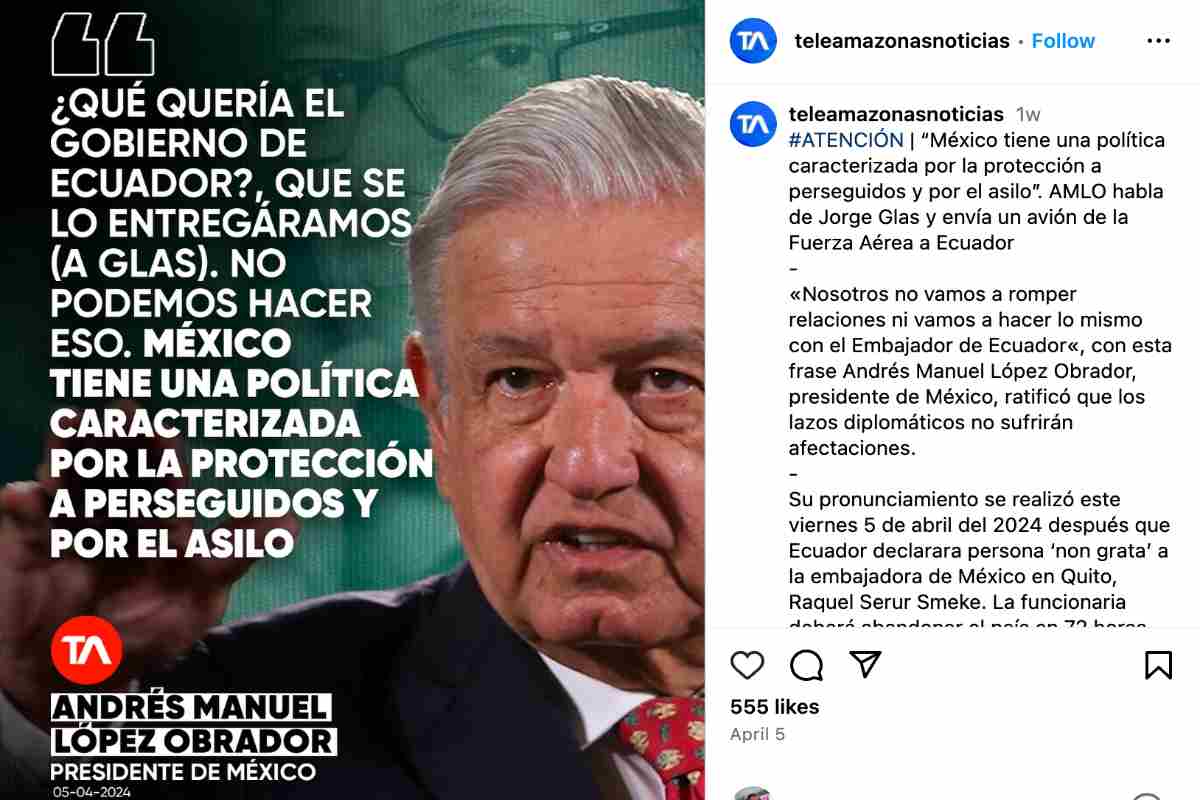 Falso que AMLO amenazara con detención de ecuatorianos y con negar visa a estudiantes de ese país
