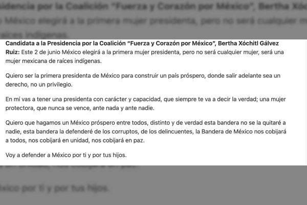 Xóchitl no dijo que Sheinbaum será la próxima presidenta durante el debate 2024