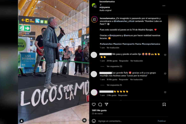 Captura de pantalla de video que muestra presentación de Rafa Sánchez, de La Unión, en marzo de 2024 