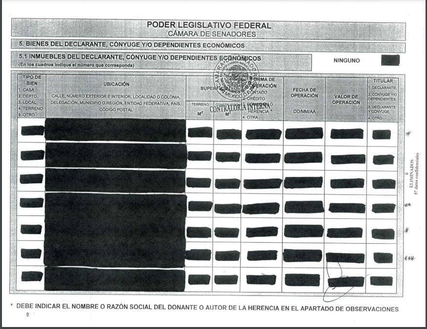 Declaración de Alejandro Armenta como senador.