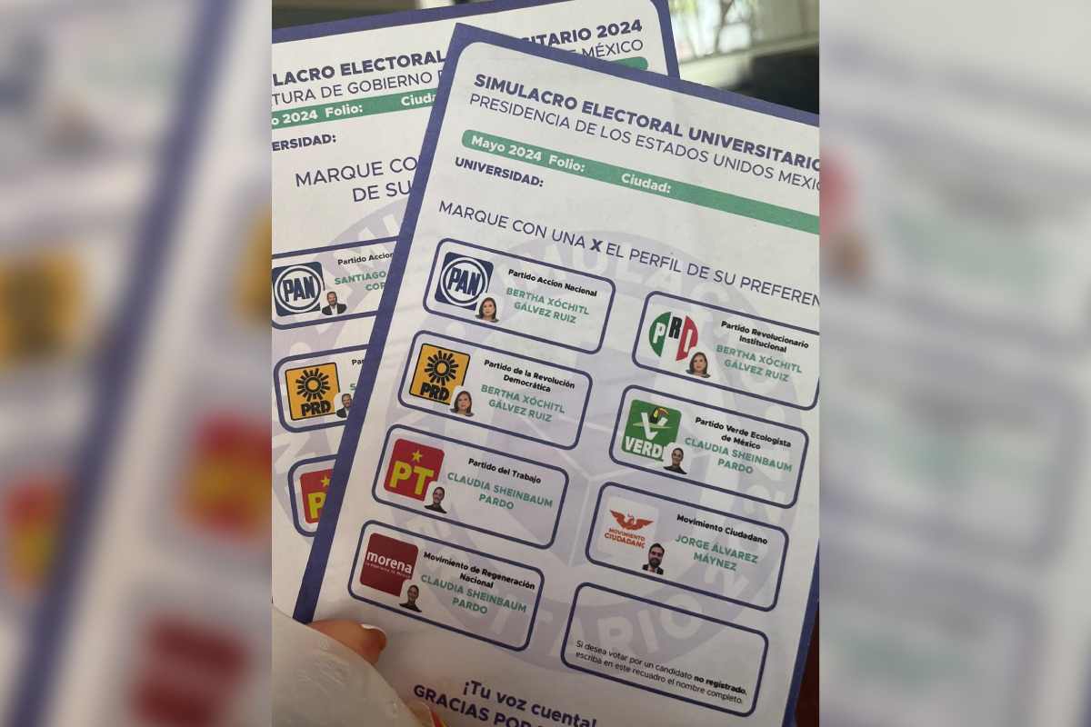 Boletas del Simulacro Electoral Universitario