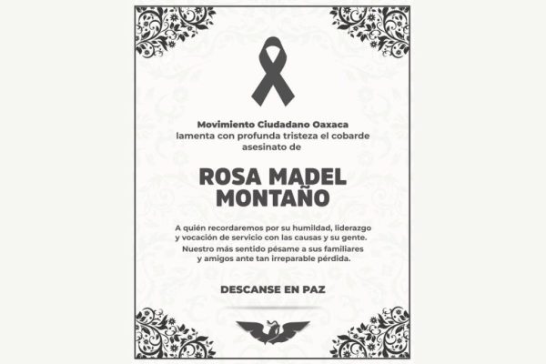 Políticos, compañeros y familiares de Rosa Madel lamentaron su muerte. (Foto: Movimiento Ciudadano).