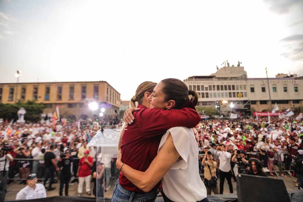 Cierre de campaña de la candidata de Morena en Jalisco, Claudia Delgadillo, en compañía de Claudia Sheinbaum. Foto: Facebook
