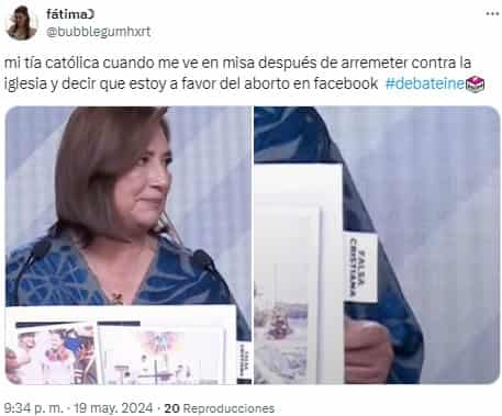 falsa cristiana tercer debate presidencial memes