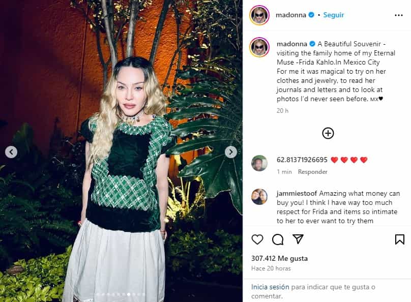 madonna frida kahlo ropa