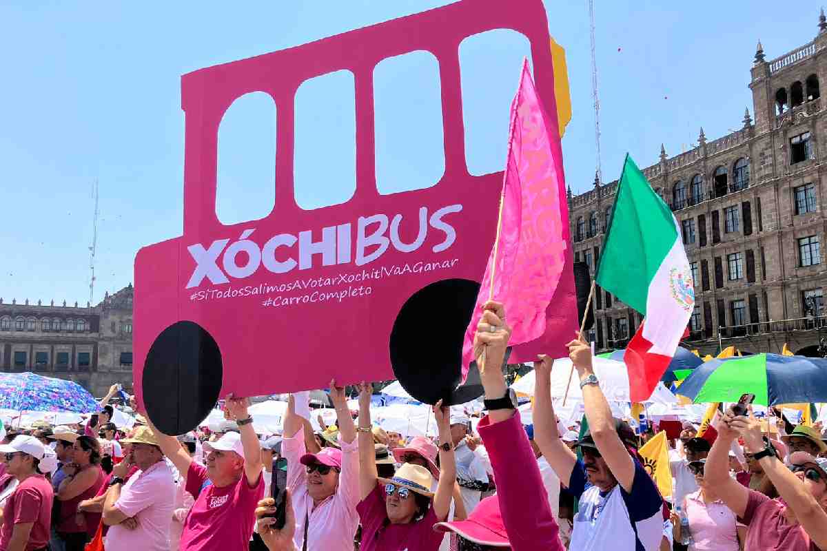 marea rosa xochitl galvez cierre campaña pan pri prd