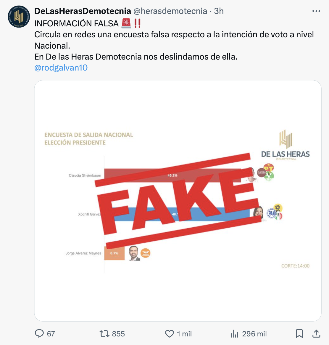 Desmentido De las Heras Demotecnia