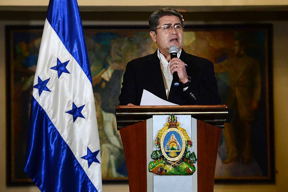 Juan Orlando Hernández. Foto: AFP