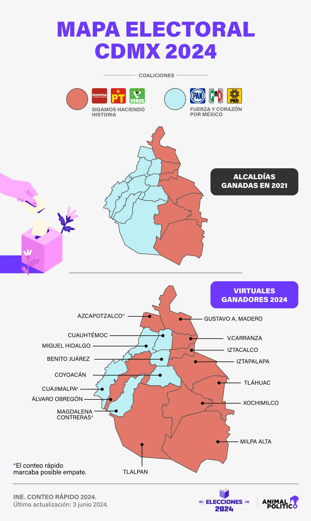 mapa electoral cdmx alcaldias 2024