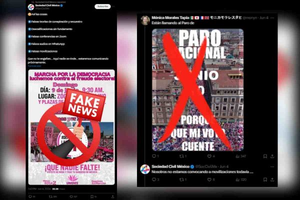 Sociedad Civil México informa que no están convocando a movilizaciones. Foto: X @SocCivilMx