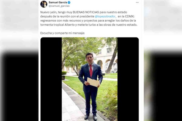 Samuel García aseguró que el presidente Andrés Manuel López Obrador aceptó asignar recursos a la entidad