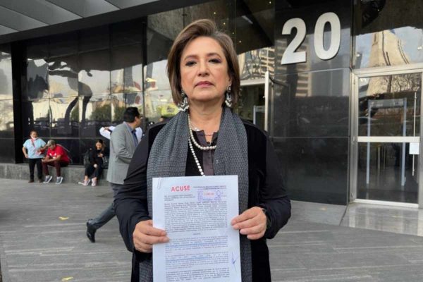 Xóchitl Gálvez presenta denuncia ante FGR por incendio en estación migratoria de Ciudad Juárez, en marzo de 2023. Foto: PAN